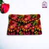 NAKASA Women's Rajasthani Handmade Embroidery Regular Black Velvet Clutch Bag